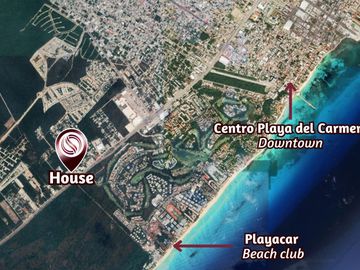 Casa en esquina, estudio independiente, en venta, Centro Maya, Playa del Carmen