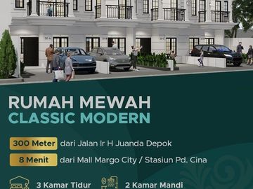 Rumah ELF Juanda Dekat Margonda, Baru 2 LANTAI, Mewah Harga Murah di Kota Depok, (DAVID) Jual Dijual