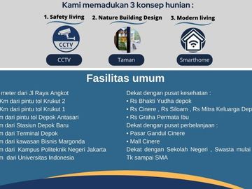 Rumah Kha. Krukut Limo Dekat Tol Krukut 2 1, Baru 2 LANTAI, Mewah Harga Murah Kota Depok Jual Dijual