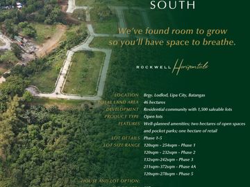 PRE-SELLING: Terreno South by Rockwell Land - House and Lot - Lipa City
