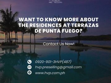 PRE-SELLING: The Residences at Terrazas de Punta Fuego by Landco Pacific - 1 Bedroom Unit - Nasugbu, Batangas