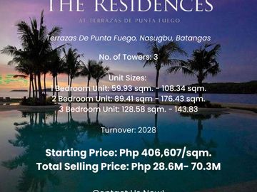 PRE-SELLING: The Residences at Terrazas de Punta Fuego by Landco Pacific - 1 Bedroom Unit - Nasugbu, Batangas