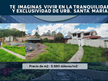 TERRENO DE ENSUEÑO EN LA ZONA MAS TRANQUILA Y EXCLUSIVA DE CUSCO: URB. STA MARIA