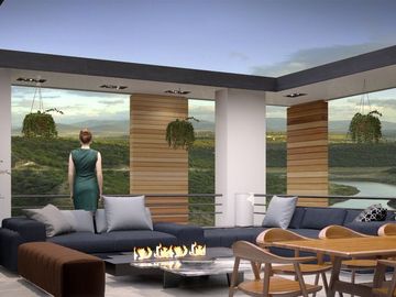 Departamento Penthouse en Venta, de dos niveles dentro de condominio en Cañadas del Arroyo, Corregidora