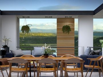 Departamento Penthouse en Venta, de dos niveles dentro de condominio en Cañadas del Arroyo, Corregidora