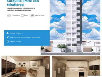 DEPTO DE ESTRENO 1 DORMITORIO EN SURQUILLO