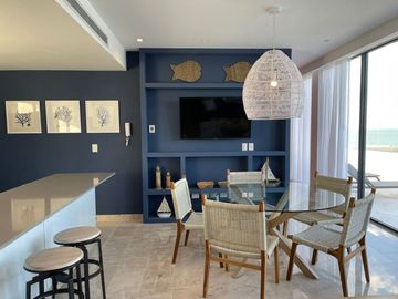 Venta Departamento PH Amueblado, Vista Al Mar y Laguna, Alberca, Puerto Telchac