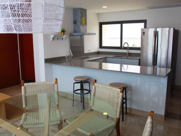 Venta Departamento PH Amueblado, Vista Al Mar y Laguna, Alberca, Puerto Telchac