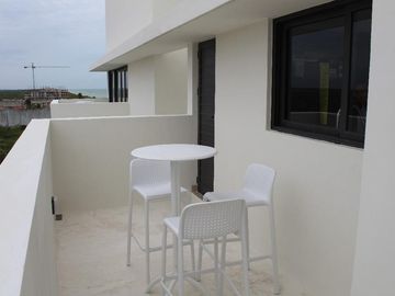 Venta Departamento PH Amueblado, Vista Al Mar y Laguna, Alberca, Puerto Telchac