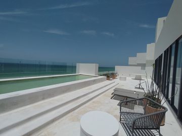 Venta Departamento PH Amueblado, Vista Al Mar y Laguna, Alberca, Puerto Telchac