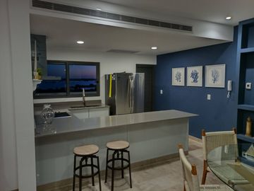 Venta Departamento PH Amueblado, Vista Al Mar y Laguna, Alberca, Puerto Telchac