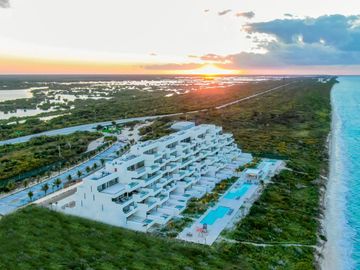 Venta Departamento PH Amueblado, Vista Al Mar y Laguna, Alberca, Puerto Telchac