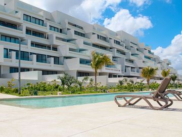 Venta Departamento PH Amueblado, Vista Al Mar y Laguna, Alberca, Puerto Telchac