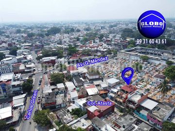 Casa en venta Col. Atasta muy cerca de Av. Méndez 5 recámaras