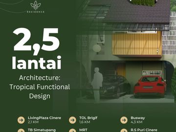 Rumah Quat. Cinere Dekat Tol Brigif (Tol Desari) Baru 2 LANTAI Mewah Murah di Kota Depok Jual Dijual