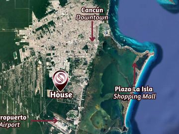 Casa de lujo, alberca privada, múltiples terrazas, en venta, Huayacán, Cancún