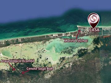 Villa con alberca privada en venta, Telchac Puerto, Yucatán