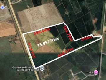 VENTA 15.000 m2,  VIA A SALITRE Km. 9.5. CANTON  DAULE, PARROQUIA SATELITE LA AURORA