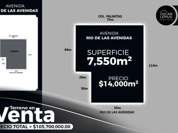 TERRENO CERCA DE SAM'S EN RIO DE LAS AVENIDAS, PACHUCA HIDALGO