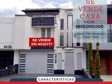 A LA VENTA CASA EN VILLA CAMPESTRE 🏠