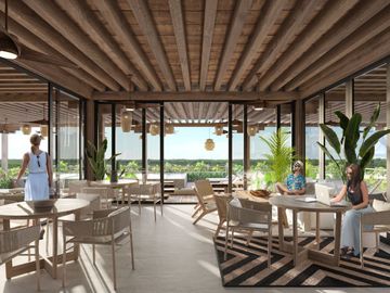 Departamento con alberca privada, frente al mar, en venta, Tankah, Tulum.