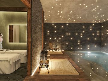 Departamento con alberca privada, frente al mar, en venta, Tankah, Tulum.