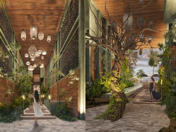Departamento con alberca privada, frente al mar, en venta, Tankah, Tulum.