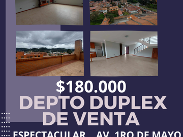 Departamento duplex de venta Av. 1ro de mayo. 2 balcones. Edif. Frente al rio 3 puentes OPORTUNIDAD