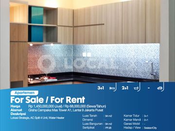 Apartemen Graha Cempaka Mas Tower A1, Lantai 9 Jakarta Pusat