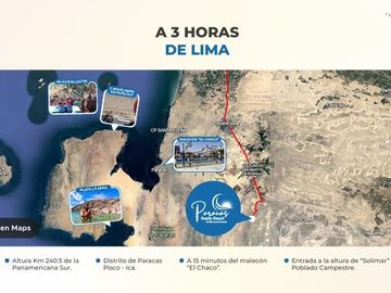 Venta de terrenos de 100 m2 en Paracas, Pisco, Ica