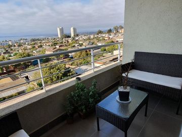 Concón, Vista, 2 dormitorios, terraza, estacionamiento