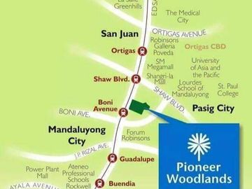 Pioneer Woodlands in Mandaluyong near Makati BGC Manila Studio Unit For Sale