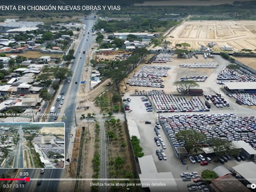 Vendo Terreno 120.000m² pasando peaje Chongón Vía a La Costa 180m de Frente