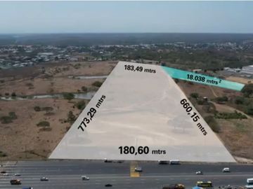Vendo Terreno 120.000m² pasando peaje Chongón Vía a La Costa 180m de Frente