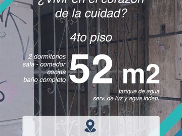 DEPARTAMENTO 4TO PISO EN VENTA 52 M2 JR. PUNO - CERCADO DE LIMA
