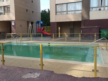 Venta de departamento cercano a estación de metro Plaza Chacabuco. Edificio Hipódromo Chile 1640 Piso 4  (2d 1b).