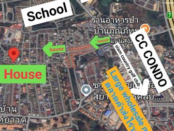 Great Location!!, Easy to Rent!Next to Rai Wanasin Market and Sawangboriboon School!! Twin House for Sale – #Siam Country Club Road, Pattaya