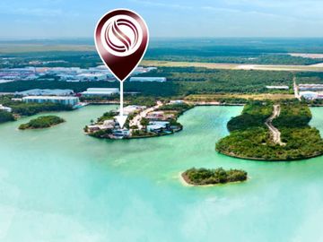 Residencia frente al lago, alberca privada, doble altura, en residencial con casa club y amenidades de lujo, Lagos del Sol, venta en Cancun