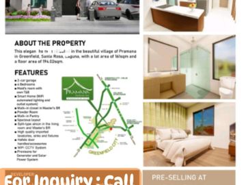Brand New House for Sale in  Pramana  Residential Park Santa Rosa   Laguna -near Eton Exit