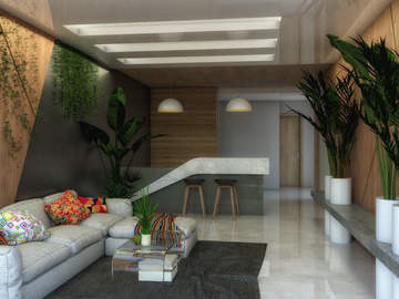 DEPARTAMENTO EN VENTA EN PLAYA DEL CARMEN AMUEBLADO Y EQUIPADO 36M2
