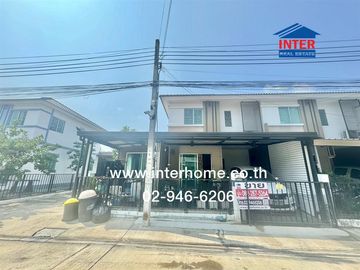 2-storey townhouse, 26.6 sq.w., Pruksa Village 82, Pracha Uthit-Rama 2, Rama 2 Road, Pracha Uthit Road, Phra Samut Chedi, Samut Prakan