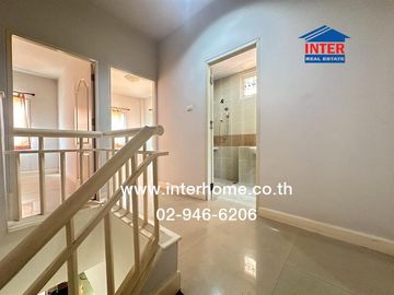 2-storey townhouse, 30.9 sq.w., Buntharik Lam Luk Ka Village, Khlong 4, near Lat Sawai Market, Rangsit-Nakhon Nayok Road, Phra Ong Chao Sai Road, Khlo