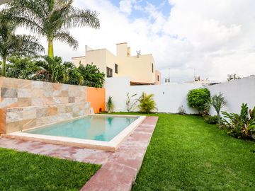 Santa Fe Merida Casa En Venta 3 Habitaciones Y Alberca En Privada Ficus