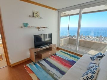 Espectacular departamento con linda vista al mar , 4 D , 3 B , 2 E  ,ubicado Costa de Montemar