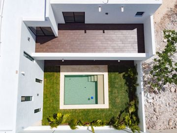 CASA EN CHOLUL, EN PRIVADA PLENUM RESIDENCIAL, ENTREGA INMEDIATA.