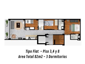 Se vende Departamento en San Juan de Miraflores de ESTRENO 80m2
