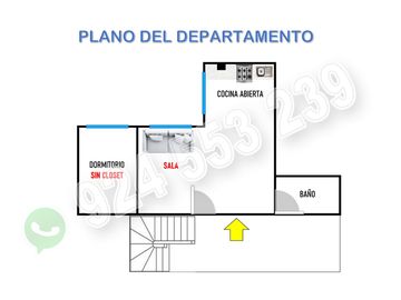 REMATO DEPA 3ER PISO 50m2 01 DORM NO ASCENSOR NO COCHERA SURCO $65,000