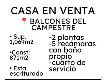 CASA EN VENTA BALCONES DEL CAMPESTRE EN LEÓN, GTO