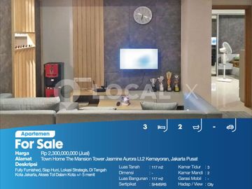Apartemen Town Home The Mansion Tower Jasmine Aurora Lt.2 Kemayoran, Jakarta Pusat