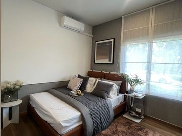 High-potential location near the city and Suvarnabhumi Airport! For sale: Twin house at Grand Britania Bangna–Suvarnabhumi. Free air-conditioners for